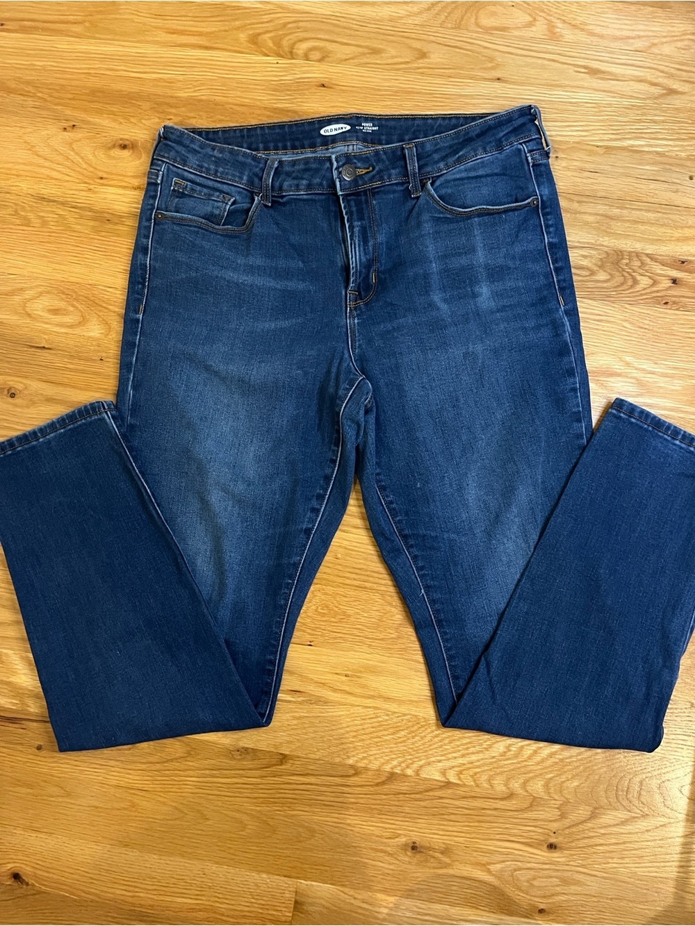 Old Navy Women’s Slim Straight Indigo Blue Jeans 12L